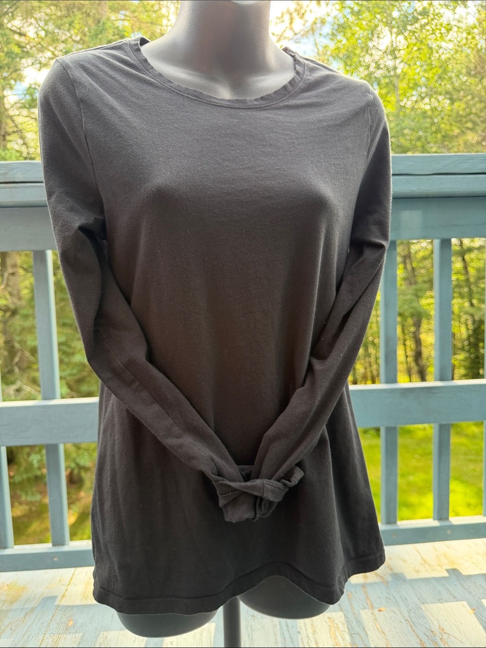 Felina Black Long Sleeve Crew Neck Tee